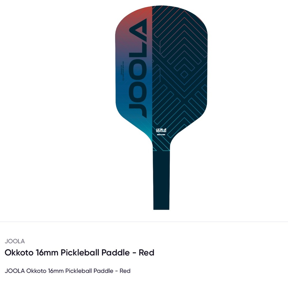 NWT Joola Okkoto Ben Johns 16mm Pickleball Racquet
